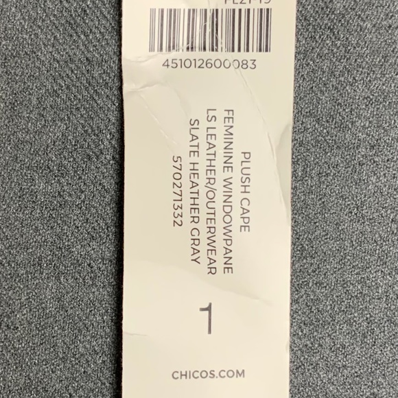 NWT CHICO’S WOMAN’S CAPE COAT SIZE 1 M8 - Picture 6 of 9